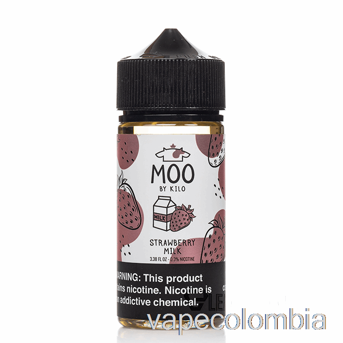 Vape Kit Completo Leche De Fresa - E-líquidos Moo - 100ml 3mg